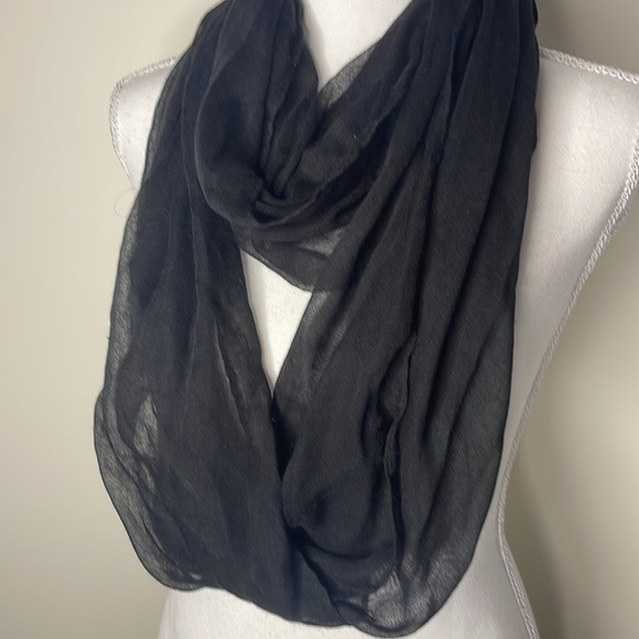 Polyester Eternity Black Scarf - Picture 2 of 5